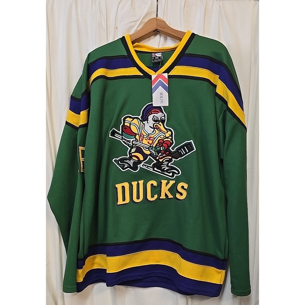 The Mighty Ducks Hockey Jersey #66 Gordon Bombay Size XXL Athletic - Picture 2 of 9